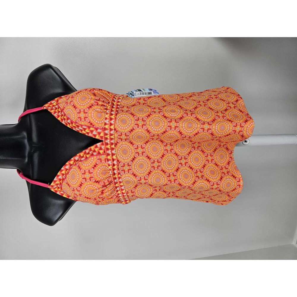 Prana Neon Orange Sundial Adult Tankini Womens Size M